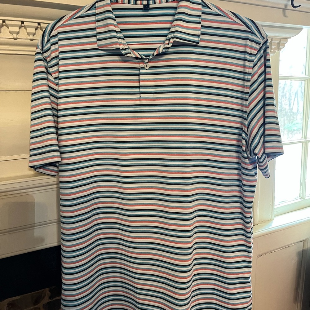 Peter Millar Multicolor Striped Performance Polo … - image 5